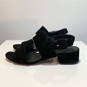 VINCE - Suede Block Heel Sandals